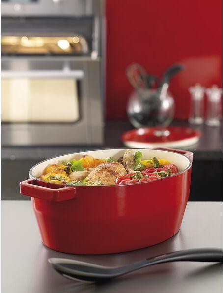 Produktbild Pyrex Slow Cook Bratentopf oval, mit Deckel, Länge: 330 mm, rot
