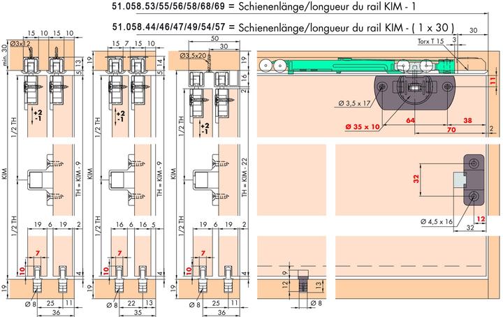 Produktbild HAWA Schiebetürbeschläge -CLIPO 16 H, Inslide