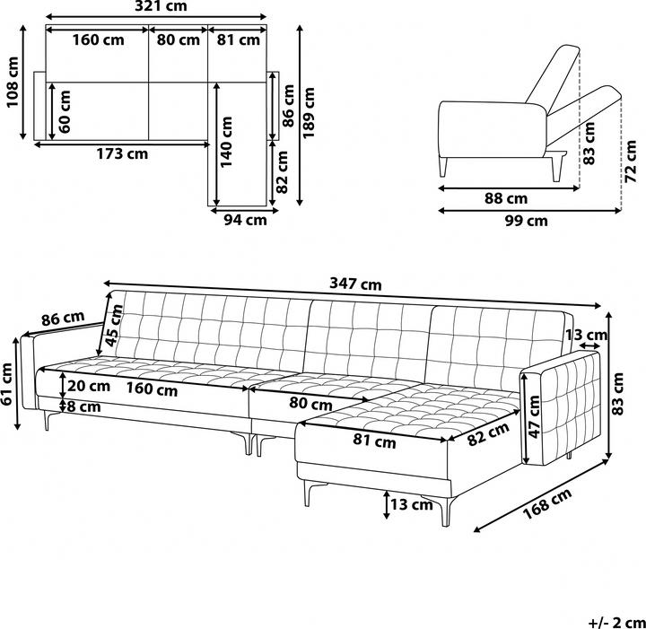 Actual product image Beliani Aberdeen (Corner sofa)