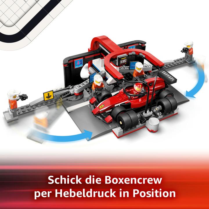 Produktbild LEGO F1 Boxenstopp mit Boxencrew und Ferrari Flitzer (60443, LEGO City)
