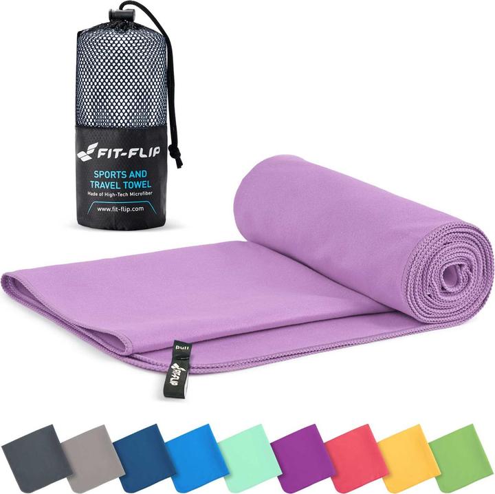 Fit-Flip Mikrofaser Handtuch schnelltrocknend mit Tasche 70x140cm (70 x 140 cm)