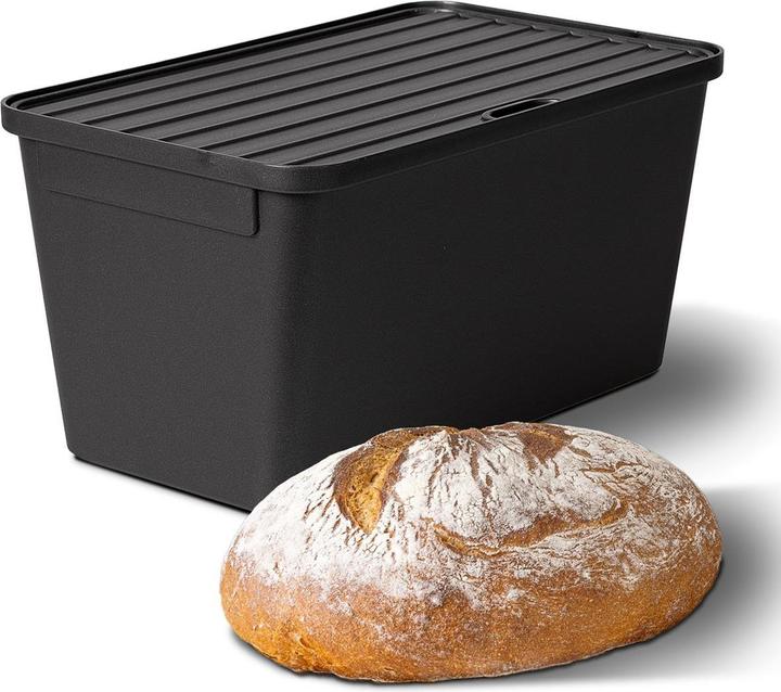 Actual product image Novaliv Brotkasten Plastik mit Deckel 32x20x16,5cm Dose für Brot Brotkasten Kunststoff