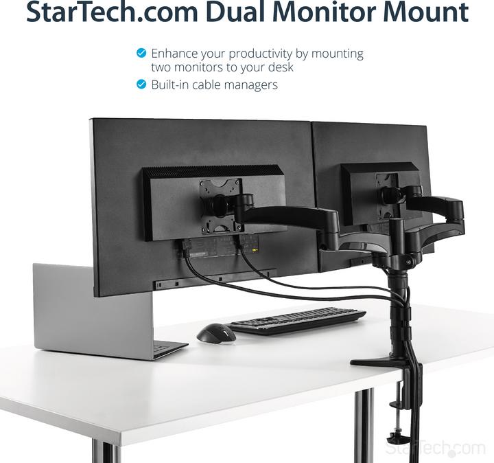 Immagine prodotto StarTech Braccio Articolato Per Doppio Monitor (Tavolo, 24")