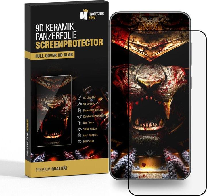 Actual product image Protectorking 3x Ceramic-Glass Full Cover HD Klar (3 Piece, Samsung Galaxy S21 FE)
