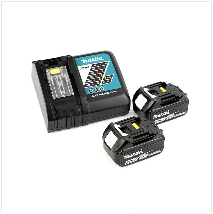 Actual product image Makita DTM 51 RFJ 18V Li-Ion battery multifunction tool in Makpac + 2x 3.0 Ah Li-Ion battery + battery sc