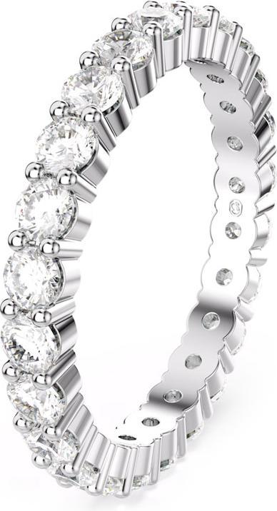 Produktbild Swarovski Matrix Vittore Ring Rundschliff Weiss Silberfarbenes Finish (58)