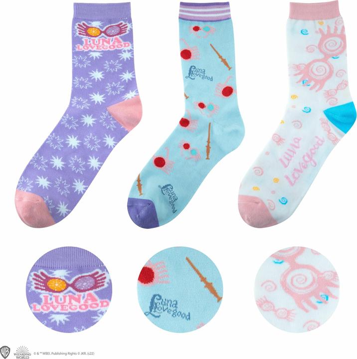 Cinereplicas Harry Potter: Luna Lovegood Socks (3er Pack, 40)