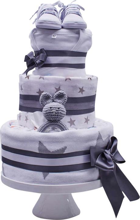 Immagine prodotto Love Kids Grande torta di pannolini, set di stelle per la nanna con scarpette