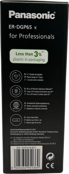 Actual product image Panasonic ER-DGP65
