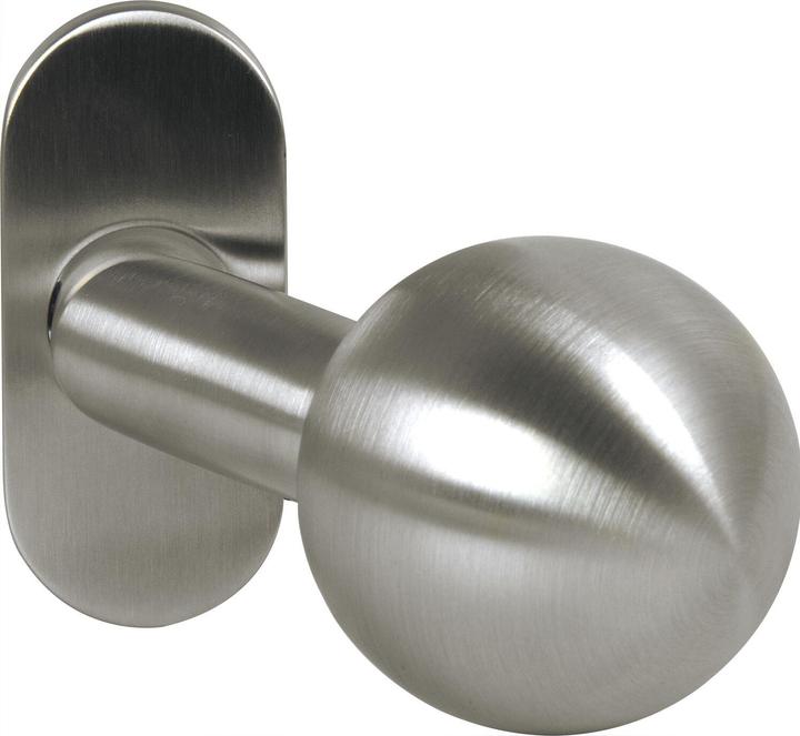 Ogro Knopfdrückerlochteil PREMIUM 8350 V FS/6620-mit Rosette,Edelstahl matt (Türgarnitur)