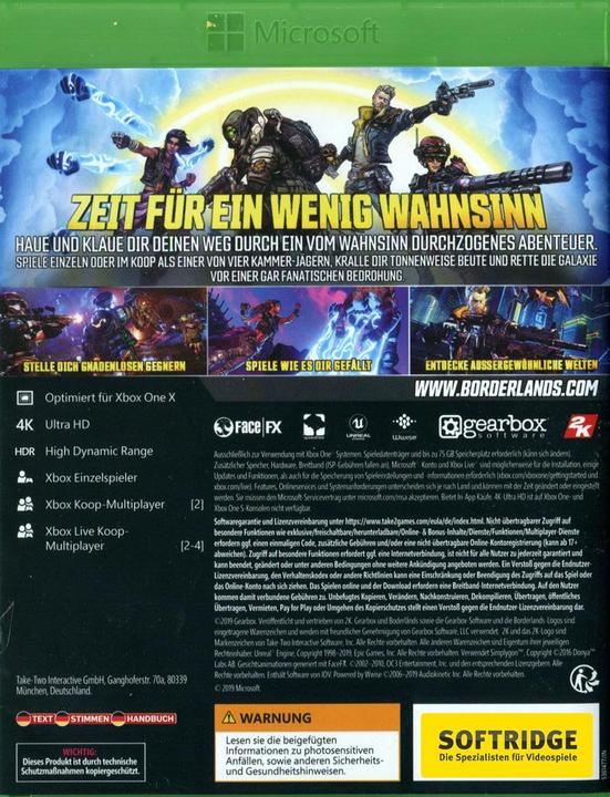 Image du produit 2K Games Régions frontalières 3 (Xbox Series X, Xbox One X, DE)