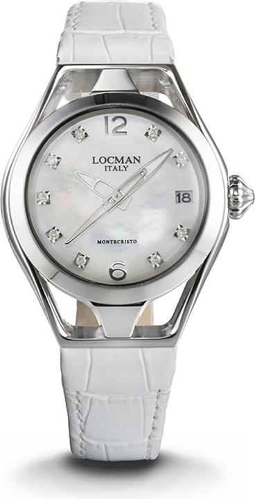 Immagine prodotto Locman Orologio da donna Montecristo Lady bianco con diamanti ca. 0,10 ct. Ref. 0526 (Orologio da polso analogico, 453.12 mm)