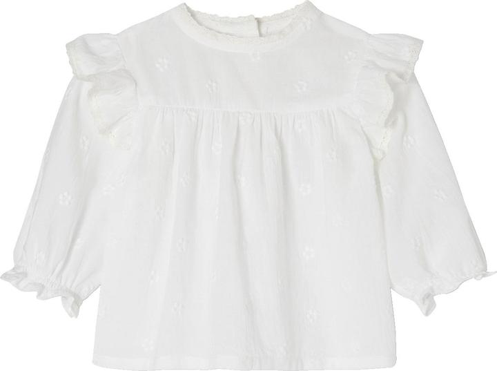 Actual product image Vertbaudet Girls' baby blouse with long sleeves (68)