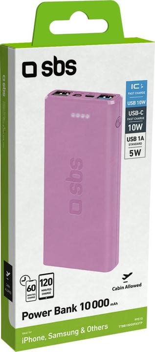 Immagine prodotto SBS carica rapida con 10.000 mAh e 2 USB (10000 mAh, 37 Wh)