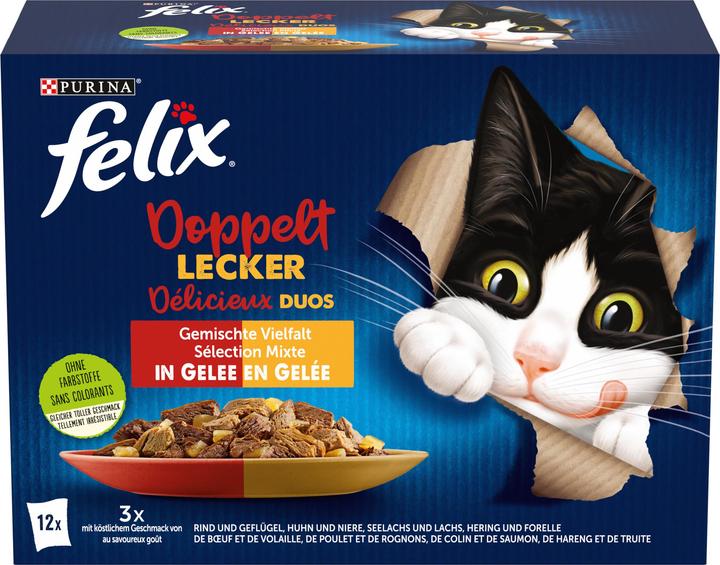 Immagine prodotto Felix Due volte più gustoso (Adulto, 12 pz., 1020 g)