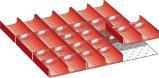 Image du produit Lista Kit de compartimentation pour dimensions de tiroirs 459 x 459 mm
