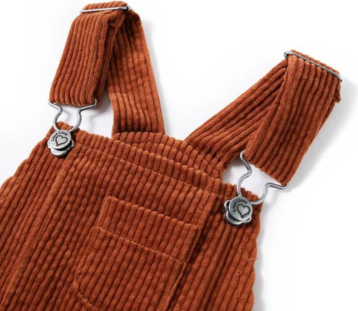Image du produit VidaXL Salopette enfant velours côtelé Cognac 104,Matière : 100 (104)