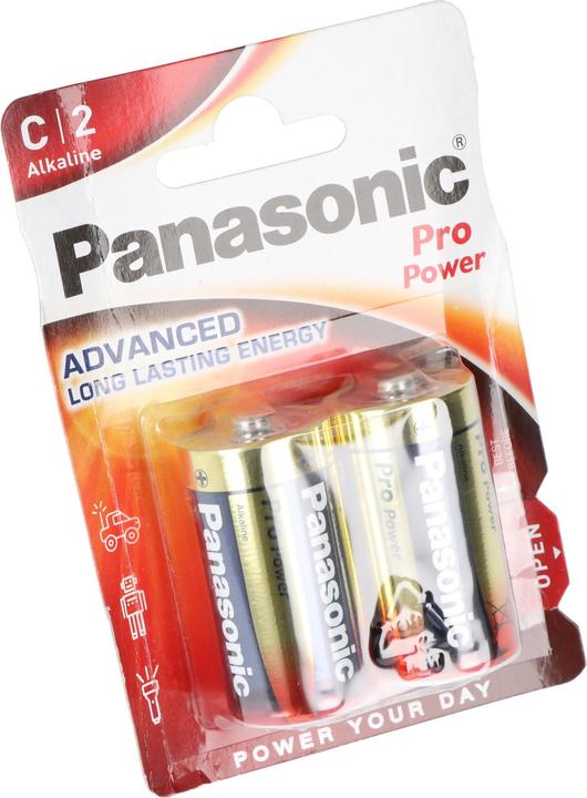 Actual product image Panasonic Pro Power Baby C LR14 Alkaline Battery in Blister of 2 (2 pcs., R14)