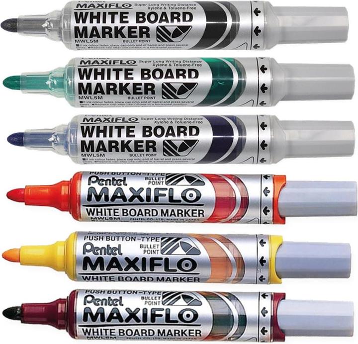 Image du produit Pentel Marqueur pour tableau blanc Maxiflo MWL5M (Red, 6 mm, 1 x)