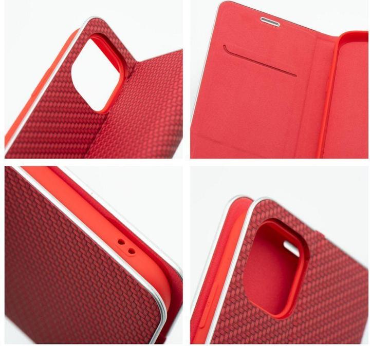 Actual product image OEM Book case LUNA Book Carbon for IPHONE 11 red (Apple iPhone 11)