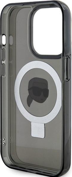Image du produit Karl Lagerfeld KLHMP15XHMRSKHK iPhone 15 Pro Max 6.7" czarny/black hardcase Ring Stand Karl Head Mag (Apple iPhone 15 Pro Max)