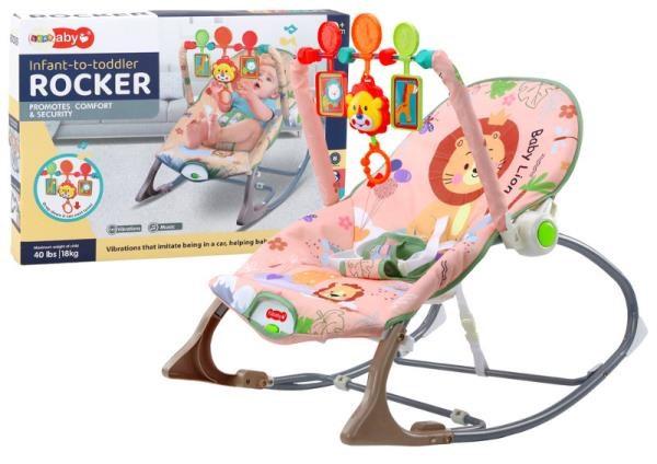 Actual product image Lean Toys Rocker 2in1 vibration and sound Lion 17673