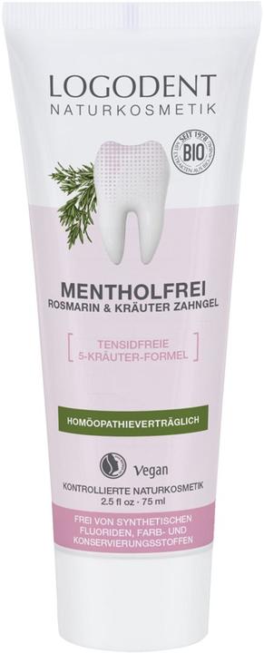 Produktbild Logona Mentholfrei Rosmarin & Kräuter Zahngel (75 ml)