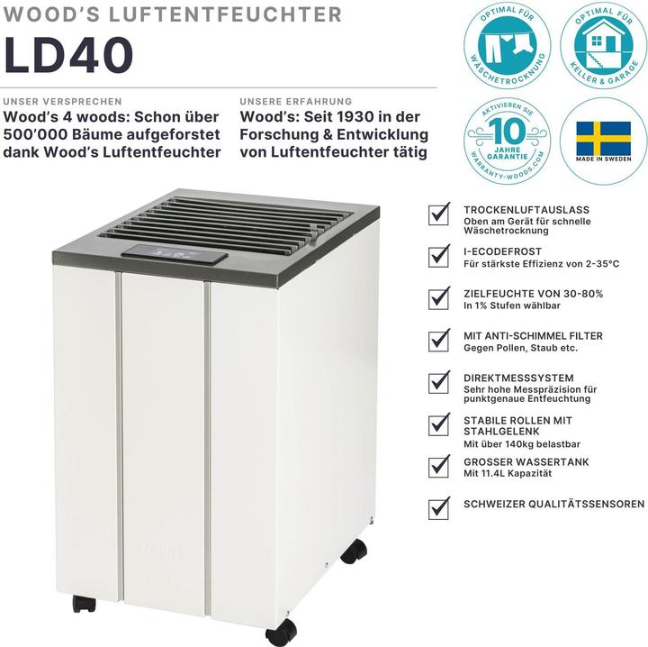 Produktbild Wood's LD40 (100 m², 18.50 l/24h)