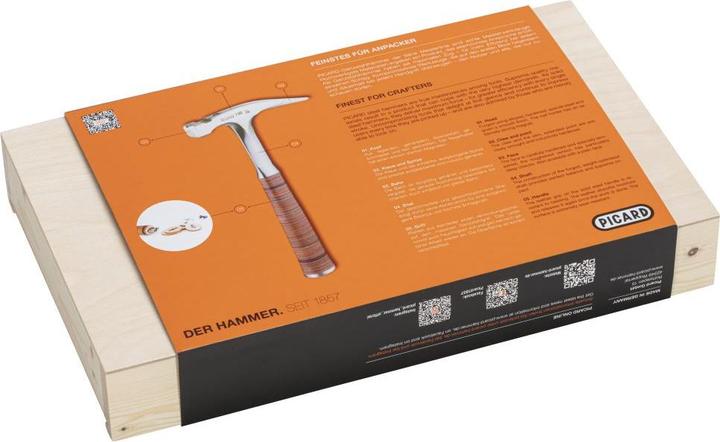 Produktbild Picard Ganzstahl-Latthammer, leichte Ausführung Nr. 790 1/2 glatte Bahn in Holzkiste