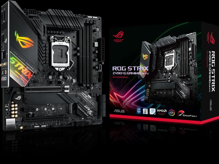 Actual product image ASUS ROG Strix Z490-G Gaming (Wi-Fi) (LGA 1200, Intel Z490, mATX)