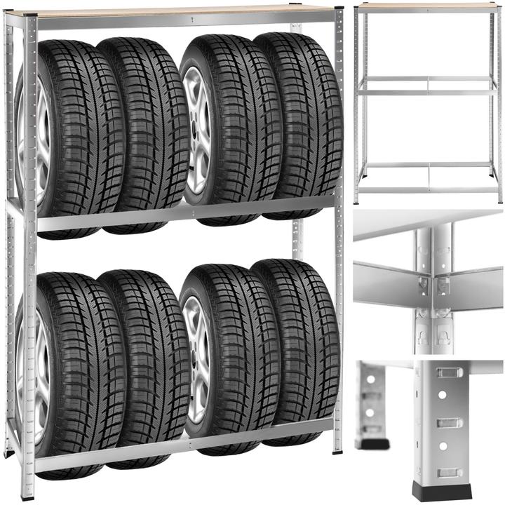 tectake Tyre rack for up to 8 tyres