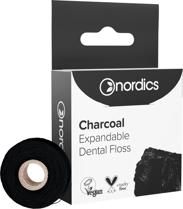 Image du produit Nordics Fil dentaire écologique charbon largeur variable menthe