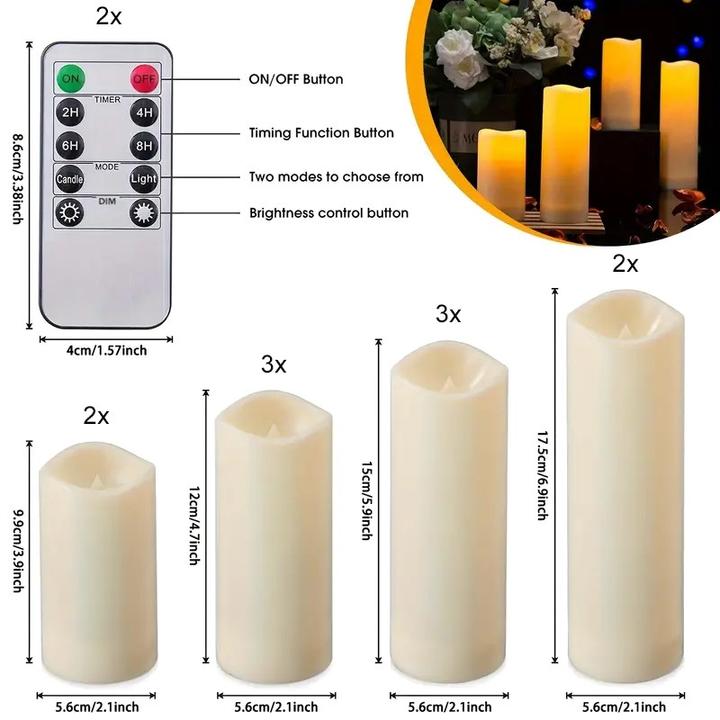 Immagine prodotto Cbx 10 candele LED senza fiamma con telecomando e funzione timer (10 x)