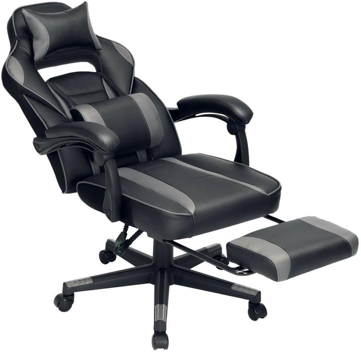 Actual product image Songmics Gaming chair, OBG073B03V1 faux leather grey, black frame