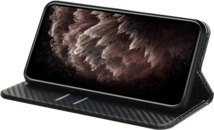 Produktbild Cover-Discount Galaxy A55 - Carbon Look Flip Case schwarz (Samsung Galaxy A55)