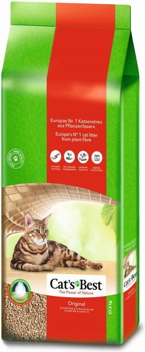 Productafbeelding Cat's Best Eco Plus Kattenbakvulling (Bindmiddel, Biologisch afbreekbaar, Snel absorberend, 17.20 kg)