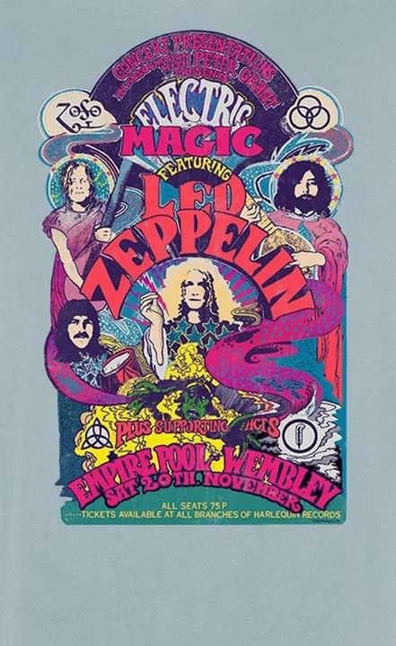 Actual product image Amplified Unisex Adult Electric Magic Led Zeppelin Sleeveless Tank Top (M)