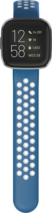 Produktbild Hama 00086227 Smartwatch-Zubehör Band Blau (Silikon, Rostfreier Stahl, Versa 2, Versa Lite, Versa)