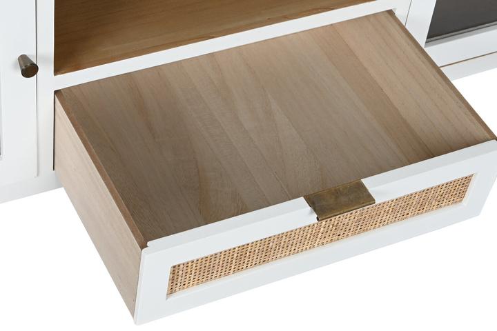 Actual product image Esprit TV furniture Home White Crystal Paolownia wood 120 x 40 x 50 cm (120 x 40 x 50 cm)