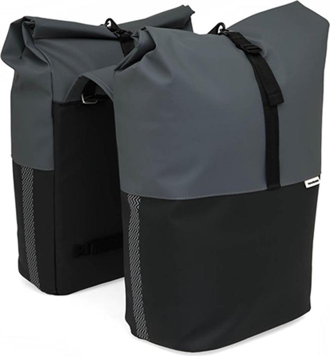 New Looxs Tasche Nyborg Double MIK Darkgrey blk (34 l, Gepäckträgertasche)