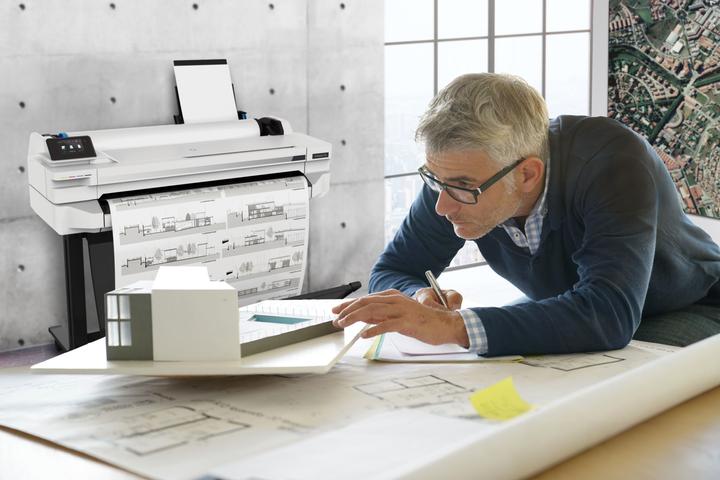 Image du produit HP T125, 24" DesignJet (Encre, Couleur)