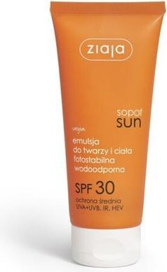 Ziaja Sun Emulsion for Face and Body SPF 30 (Sun Emulsion) 100 ml (Suntan cream, SPF 30, 100 ml)