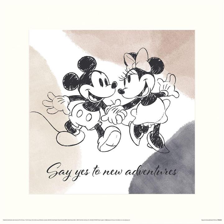 Immagine prodotto Disney Stampato Dì Sì alle Nuove Avventure di Topolino e Minnie (40 x 40 cm)