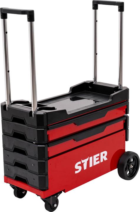 Produktbild Stier Montagewagen klappbar 80kg Tragkraft LxBxH 700x380x535/950mm