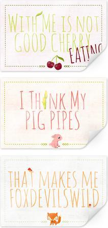 Immagine prodotto Trenddeko Denglish - Set (3 pezzi) (75 x 50 cm)