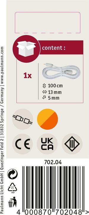 Actual product image Paulmann Connection cable