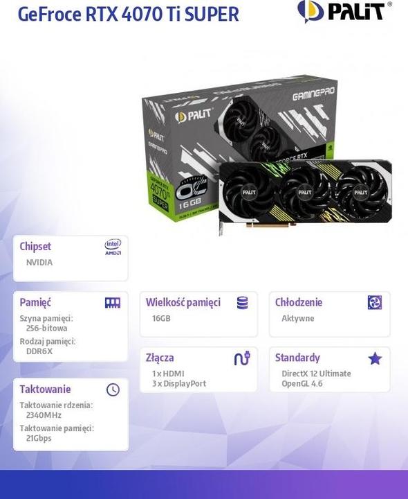 Actual product image Palit TX 4070 Ti Super Gaming Pro (16 GB)