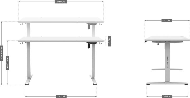 Actual product image Mark Adler Biurko elektryczne MA-Leader 7.4 White