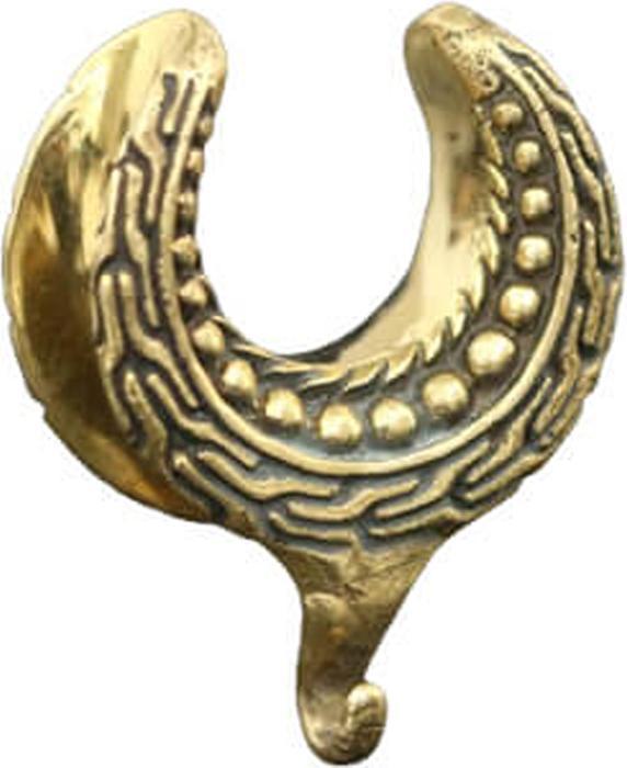 Produktbild Star Piercing Sattel vergoldet gepunktet und Kranz Ring für Anhänger (Messing)