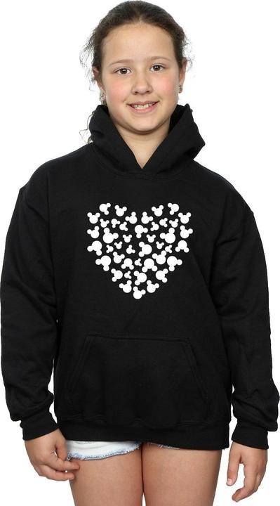 Immagine prodotto Disney Mickey Mouse Heart Silhouette Felpa con Cappuccio Ragazze (140, 146)